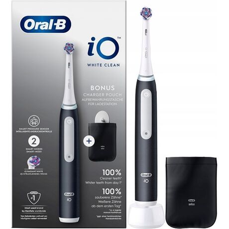 Szczoteczka Oral-B biało czarna + pokrowiec