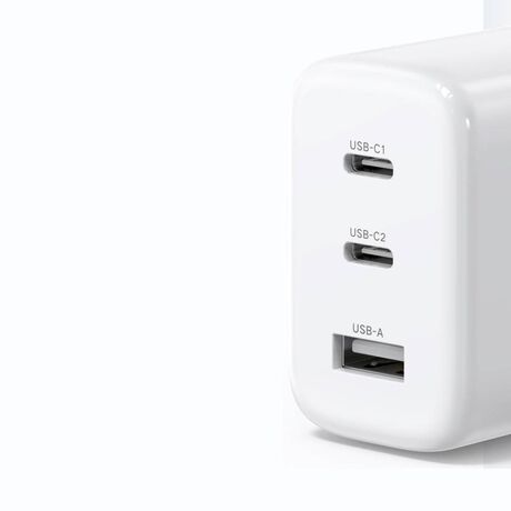 Ugreen CD275 Wall Charger with Cable 2× USB Type-C / USB 65W White