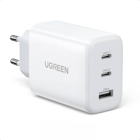 Ugreen CD275 Wall Charger with Cable 2× USB Type-C / USB 65W White