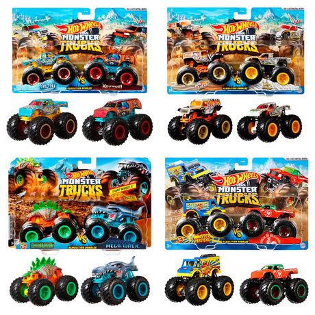 MATTEL Hot Wheels Monster Trucks assorted pack 2 demolition doules