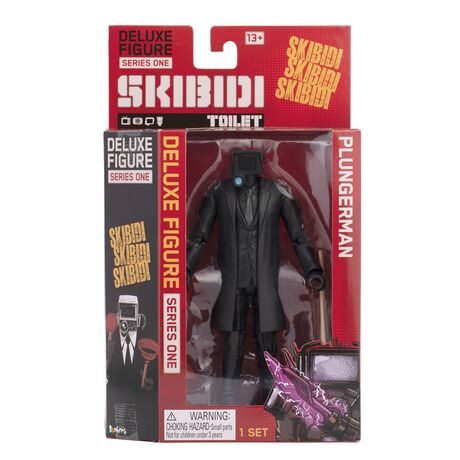 BONKERS TOYS Skibidi Toilet Dark Plungerman figure 16cm