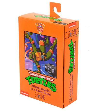 NECA Teenage Mutant Ninja Turtles Cartoon Ultimate Michelangelo VHS figure 18cm