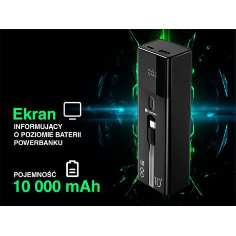 Tracer Quant 10000mAh 100W PD+QC, Black