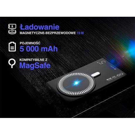 Tracer AirMag2 5000mAh PD20W+15W Mag, Black