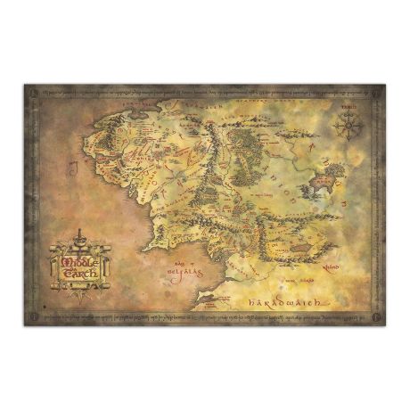 ERIK The Lord of the Rings Map of Middle-earth poster