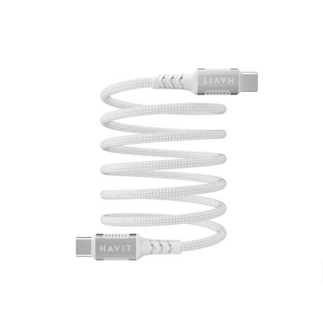 Havit CB6297 - Magnetic cable USB type C to USB type C, 1m (white)