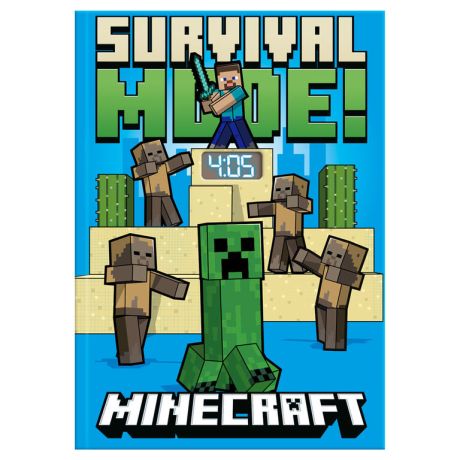KIDS LICENSING Minecraft Notebook with led clock