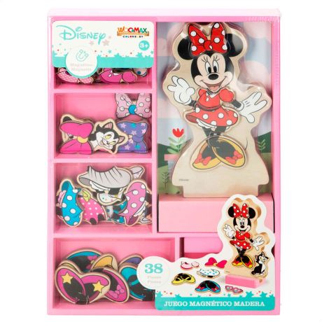 WOOMAX Disney Minnie dresses wooden magnetic set