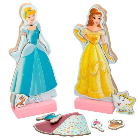 WOOMAX Disney Princess dresses wooden magnetic set