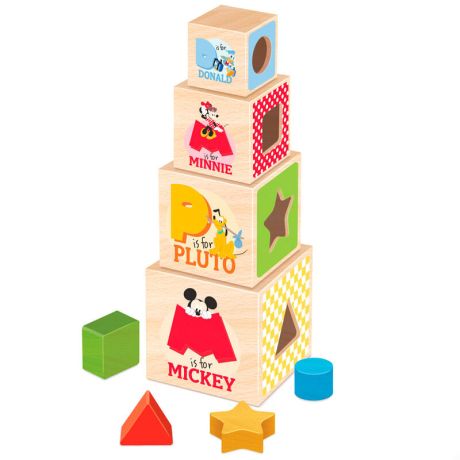 WOOMAX Disney wooden cubes tower