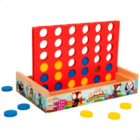 WOOMAX Marvel Spidey Four in a Row wooden game