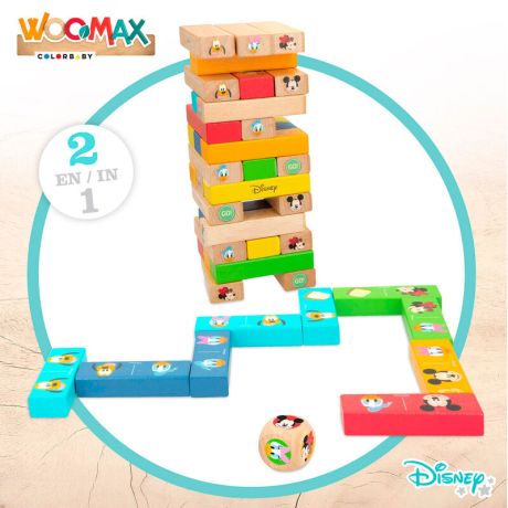 WOOMAX Disney blocks tower + domino wooden set