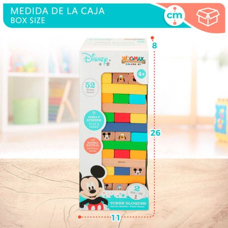 WOOMAX Disney blocks tower + domino wooden set