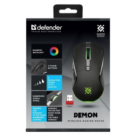 WIRELESS MOUSE DEFENDER DEMON GM-534 RF 3200DPI 6P