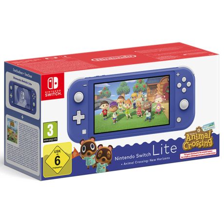 NINTENDO Switch Lite Blu + Animal Crossing New Horizons