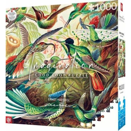 MER GOOD LOOT IMAGINATION: ERNST HAECKEL HUMMINGBIRDS/KOLIBRY PUZZLE 1000