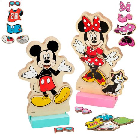 WOOMAX Disney Minnie dresses wooden magnetic set