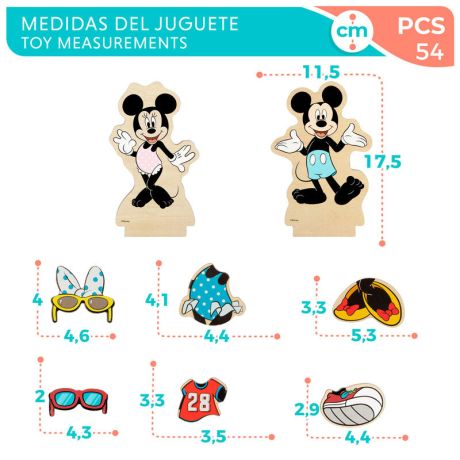 WOOMAX Disney Minnie dresses wooden magnetic set
