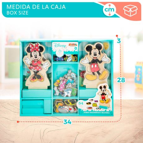 WOOMAX Disney Minnie dresses wooden magnetic set