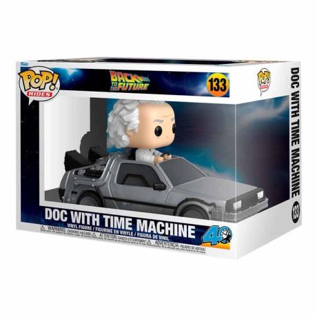 FUNKO POP figure Rides Deluxe Regreso al Futuro Doc With Time Machine