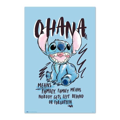 ERIK Disney Stitch Ohana poster