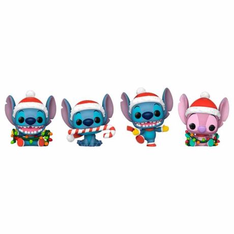FUNKO Pocket POP pack 4 figures Disney Stitch Tree Holiday FUNKO Pocket POP pack 4 figures Disney Stitch Tree Holiday