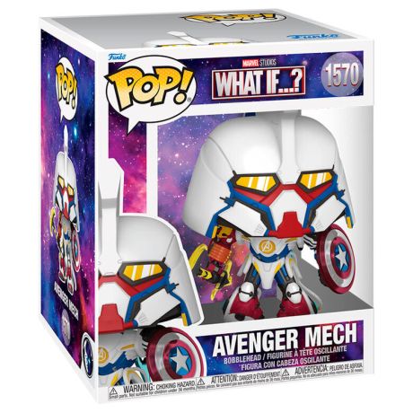 FUNKO POP figure Super Marvel What If..? Avenger Mech FUNKO POP figure Super Marvel What If..? Avenger Mech