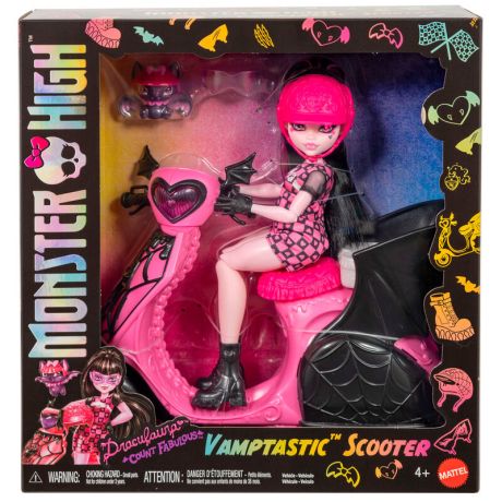 MATTEL Monster High Draculaura + Scooter doll