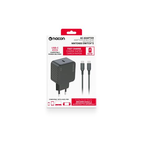 NSW2 NACON AC CHARGER FOR NINTENDO SWITCH 2  65W