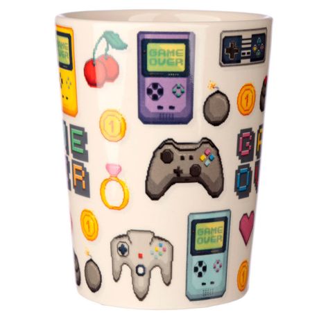 PUCKATOR Game Over Joystick Pixel shaped handle mug PUCKATOR Game Over Joystick Pixel shaped handle mug