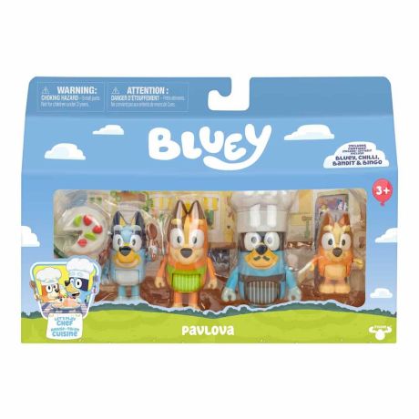 MOOSE Bluey Lets Play Chef pack 4 figures MOOSE Bluey Lets Play Chef pack 4 figures