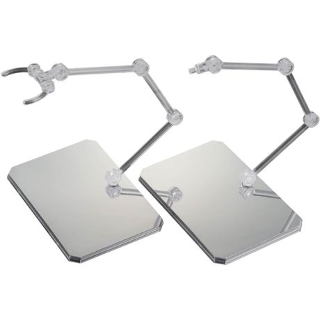 BANDAI HOBBY Display Stand Action Base 6 Clear with Mirror Stickers