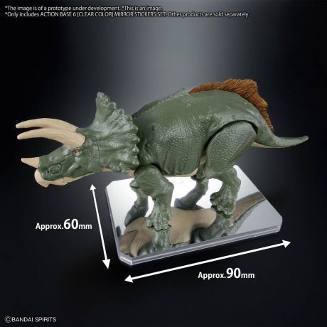 BANDAI HOBBY Display Stand Action Base 6 Clear with Mirror Stickers