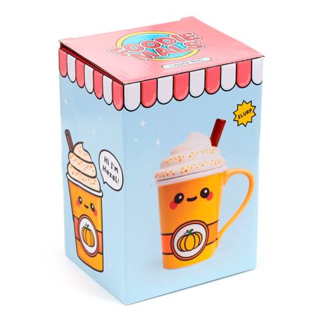 PUCKATOR Foodiemals Latte pumpkin mug with lid 325ml PUCKATOR Foodiemals Latte pumpkin mug with lid 325ml
