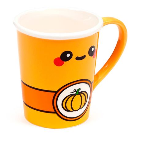 PUCKATOR Foodiemals Latte pumpkin mug with lid 325ml PUCKATOR Foodiemals Latte pumpkin mug with lid 325ml