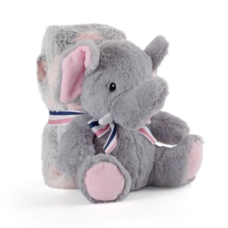 PERLETTI Allie Elephant Soft blanket + plush toy 22cm