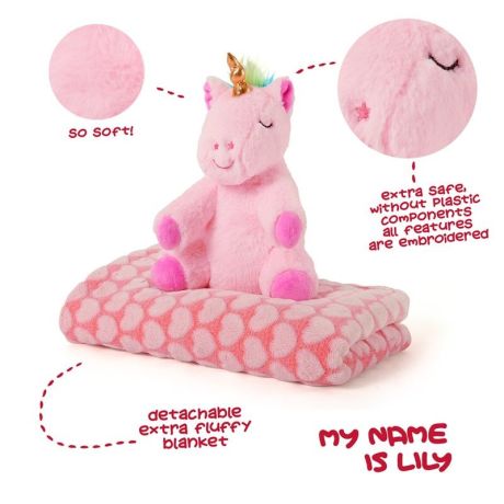 PERLETTI Lily Unicorn Soft blanket + plush toy 22cm