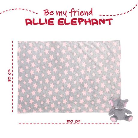 PERLETTI Allie Elephant Soft blanket + plush toy 22cm