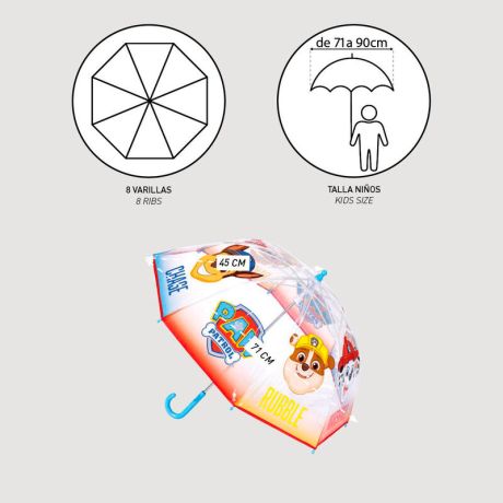 CERDÁ Paw Patrol bubble manual umbrella 45cm