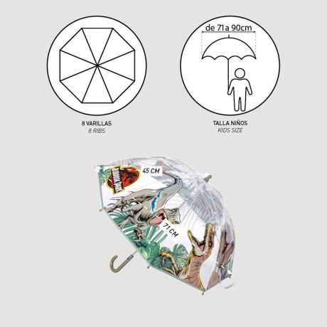 CERDÁ Jurassic Park bubble manual umbrella 45cm