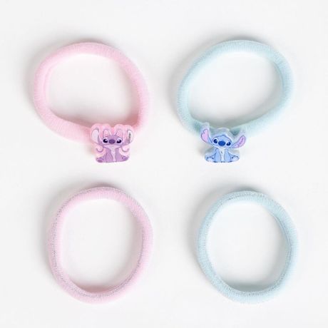 CERDÁ Disney Angel & Stitch set 4 scrunchies
