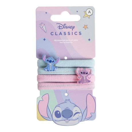 CERDÁ Disney Angel & Stitch set 4 scrunchies