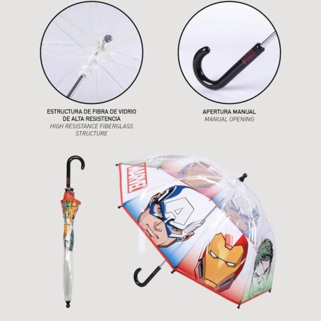 CERDÁ Marvel Avengers bubble manual umbrella 45cm
