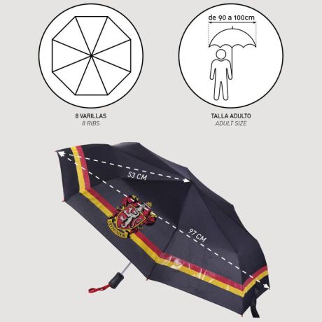CERDÁ Harry Potter Griffindor atutomatic folding umbrella 53cm