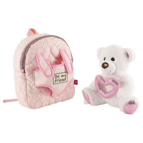 PERLETTI Backpack + plush bear Teddy 27cm