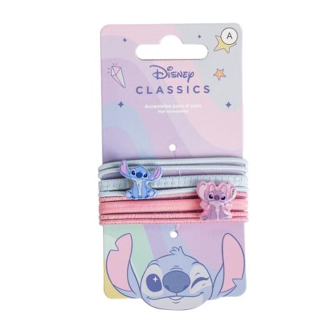 CERDÁ Disney Angel & Stitch set 8 scrunchies