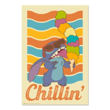 ERIK Disney Stitch Chillin poster