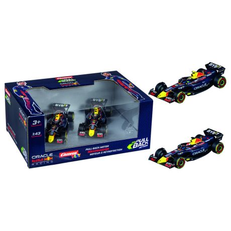 CARRERA F1 Red Bull Double Action pack 2 cars pull back