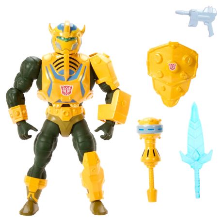 MATTEL Masters of the Universe x Transformers Bumblebee Armor Man-At-Arms figure 14cm