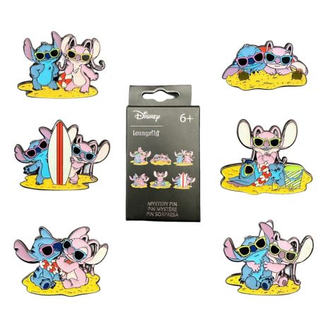 LOUNGEFLY Loungefly Disney Stitch & Angel Mystery Blind Box Enamel Pin assorted